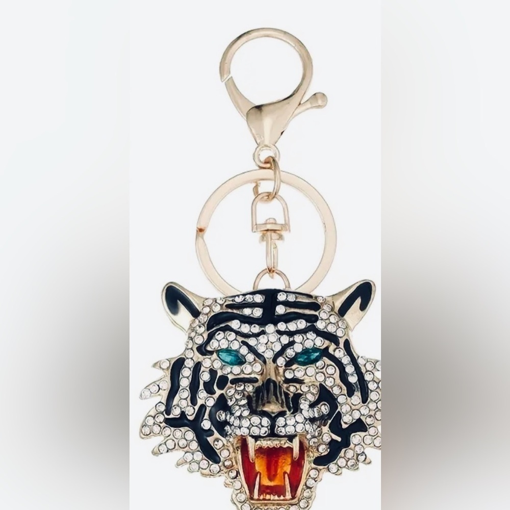 Gold and Black Tiger Keychain